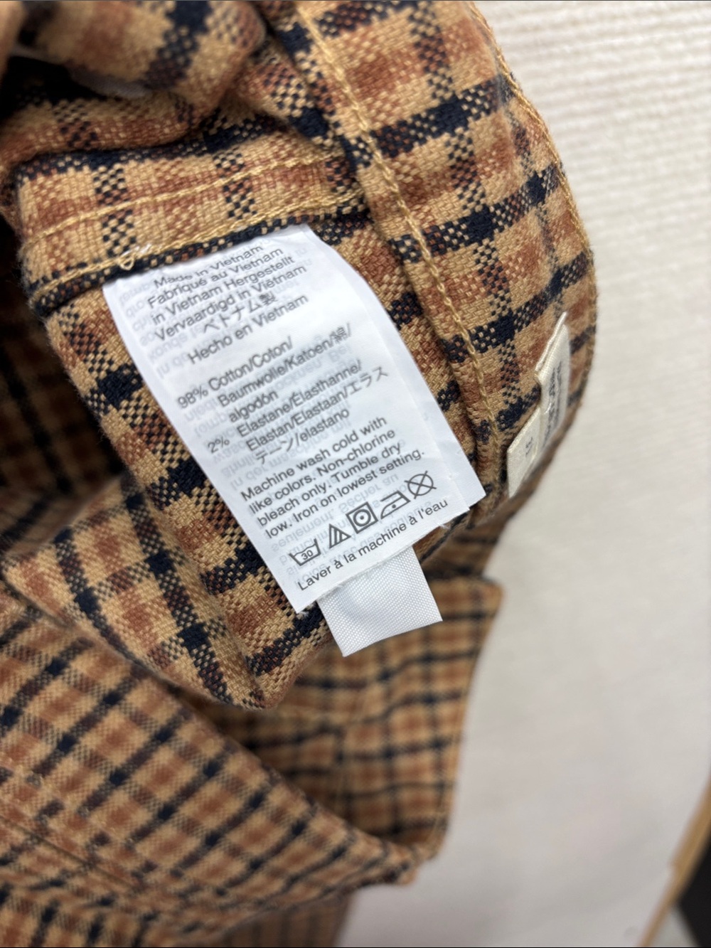 MADEWELL | slim Emmett wide leg crop pants plaid 31 - Picture 7 of 7